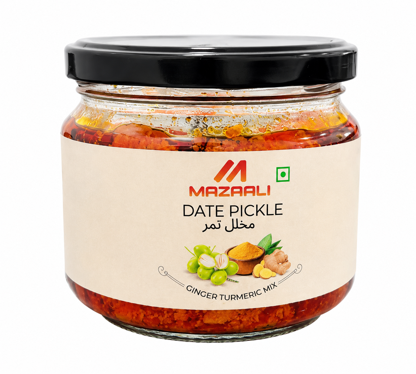 Mazaali Ginger & Turmeric Date Pickle – 250g